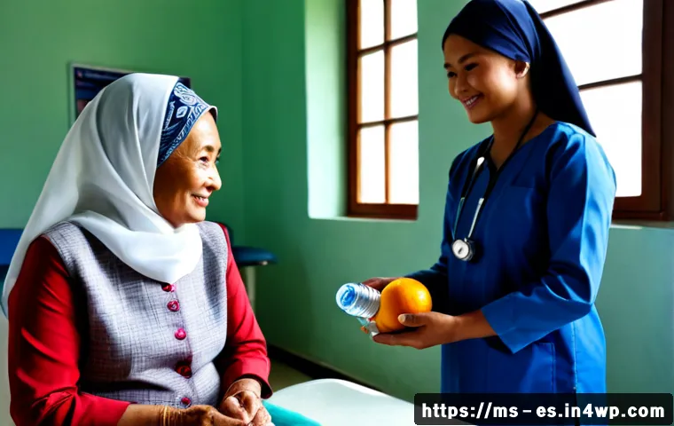 Home 17 예방 중심 헬스케어의 사회적 영향 - Photorealistic community preventive healthcare scene in a bright Malaysian public health clinic, a f...